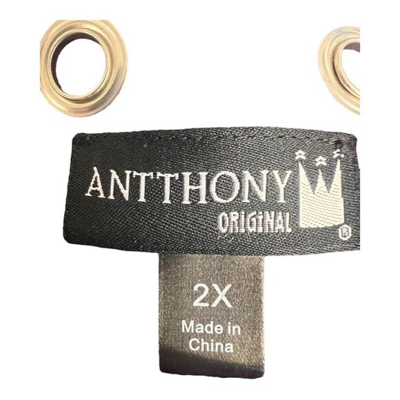 NWOT Anthony Original Purple Long Sleeve Sweater with Metal Ring Detail Sz 2X - Picture 5 of 7